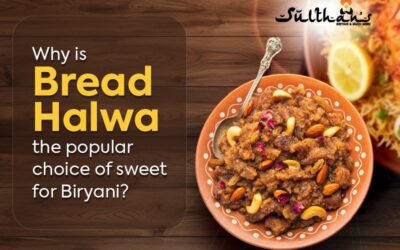 Why is bread halwa the popular choice of sweet for Biryani?